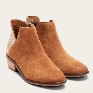 Like New FRYE LEATHER CADEN BOOTIE COGNAC SZ 9M